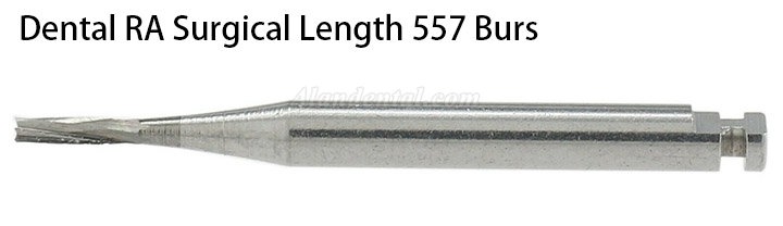 10Pcs RA Surgical Length 557 Burs Dental Latch-type Taper Fissure Carbide Bur